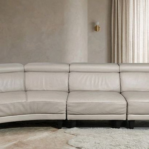 이태리 천연 통가죽 6인 소파쇼파(헤드레스트기능)서울경기근거리 무료배송 이미지