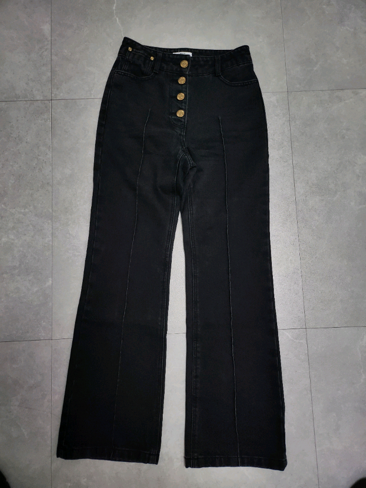 오브제 블랙 데님팬츠 이미지