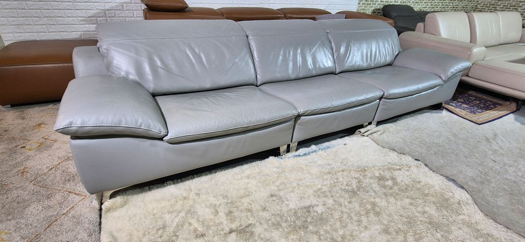 칼리아 이탈리아 이태리 전체 천연가죽 4인 소파(헤드레스트기능) 이미지