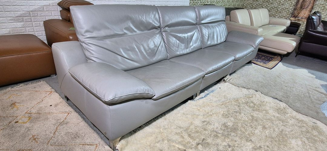 칼리아 이탈리아 이태리 전체 천연가죽 4인 소파(헤드레스트기능) 이미지