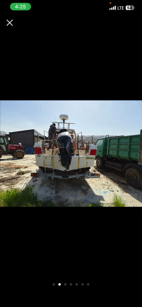 낚시보트 트레일러 세트 스즈키140마력 선외기엔진 이미지