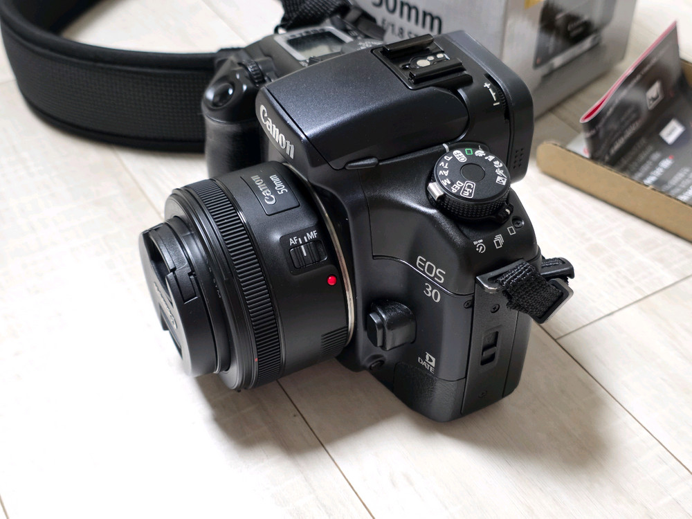 캐논 eos30 필름카메라 50mm 1.8 stm 렌즈 50.8stm 이미지