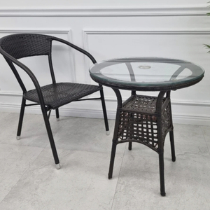 (( 미사용 새상품 )) 야외용 라탄의자 야외용 라탄테이블 이미지