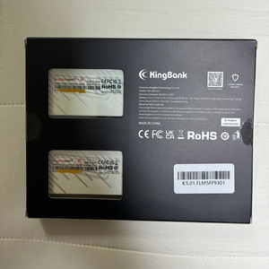킹뱅크 DDR5 6400 96GB(48x2) RGB 고클럭 데스크탑 램 이미지