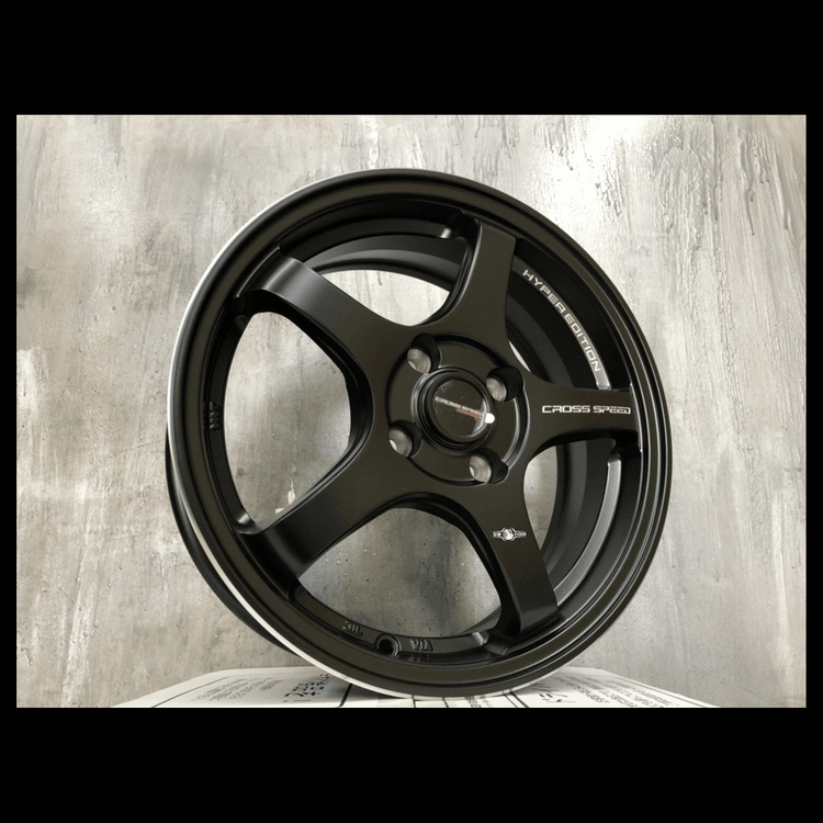 크로스스피드 CR-5 신품 15인치 매트블랙 휠 판매 합니다. 모닝 레이 스파크 큐브 캐스퍼 베뉴 이미지
