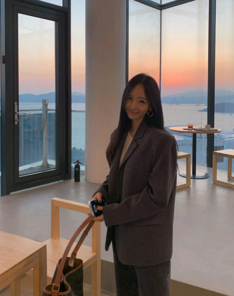꽁떼드쪼이 쪼이쇼룸 울 베이직 자켓(그레이) 이미지
