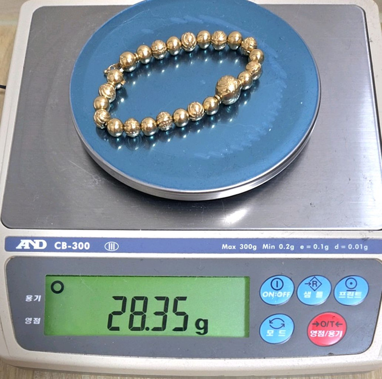 18k염주팔찌,볼팔찌,남성팔찌,여성팔찌 이미지
