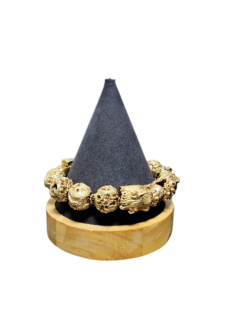 18k염주팔찌,용팔찌,부산금팔찌,남성팔찌,할로우팔찌 이미지