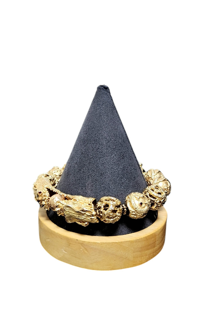 18k염주팔찌,용팔찌,부산금팔찌,남성팔찌,할로우팔찌 이미지