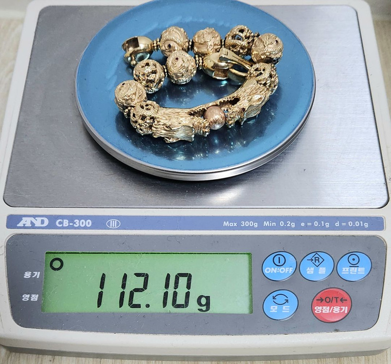 18k염주팔찌,용팔찌,부산금팔찌,남성팔찌,할로우팔찌 이미지