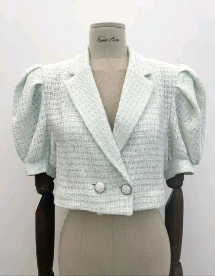 (파미아베크) 민트 크롭 쟈켓 이미지