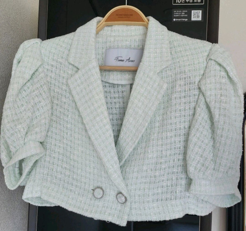 (파미아베크) 민트 크롭 쟈켓 이미지