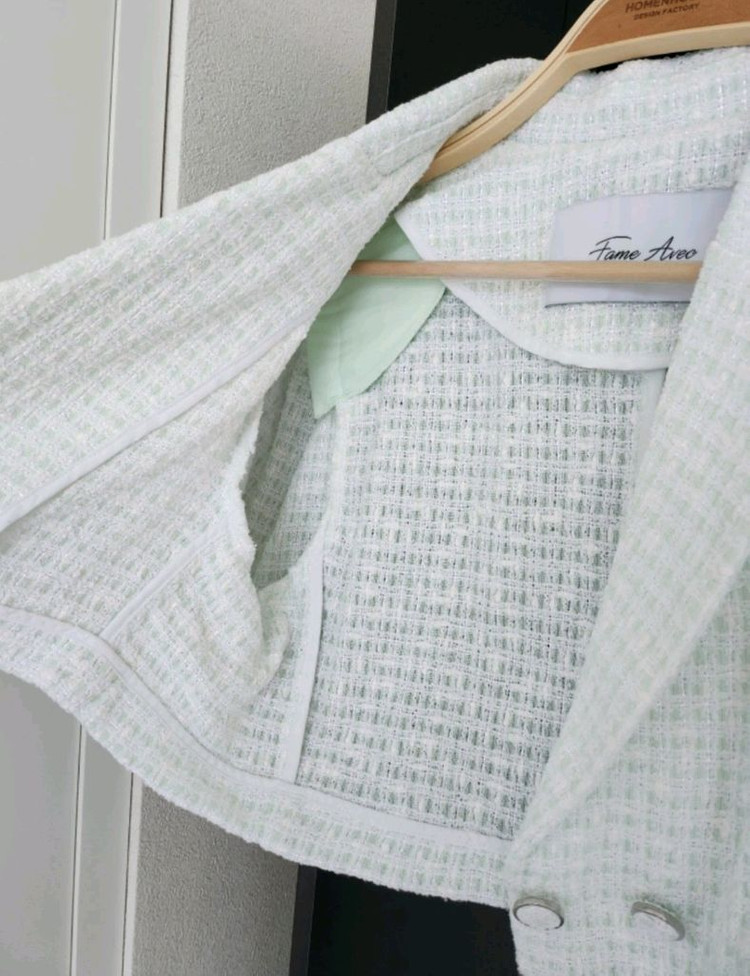 (파미아베크) 민트 크롭 쟈켓 이미지