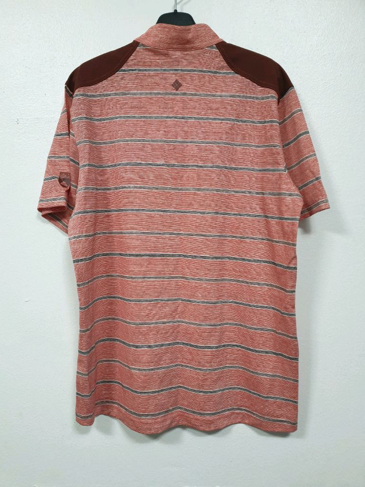 컬럼비아 레드 하프집업 반팔 티셔츠 L사이즈 이미지