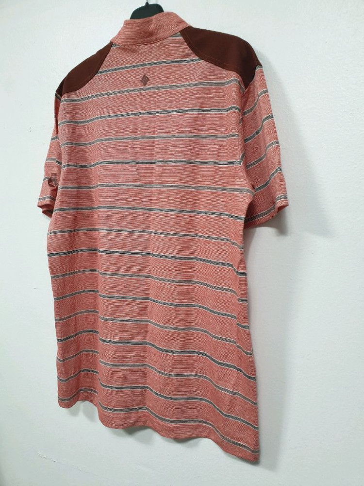 컬럼비아 레드 하프집업 반팔 티셔츠 L사이즈 이미지