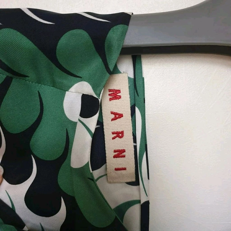 명품 MARNI 마르니 리조트컬렉션 웨이브패턴 보우 실크 블라우스 이미지