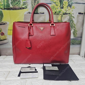 프라다 토트백 레드 사피아노 미듐 명품 여성가방 GC79 이미지