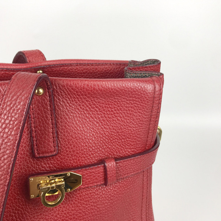페라가모 Ferragamo 레드 토트백 숄더백 여성 가방 이미지
