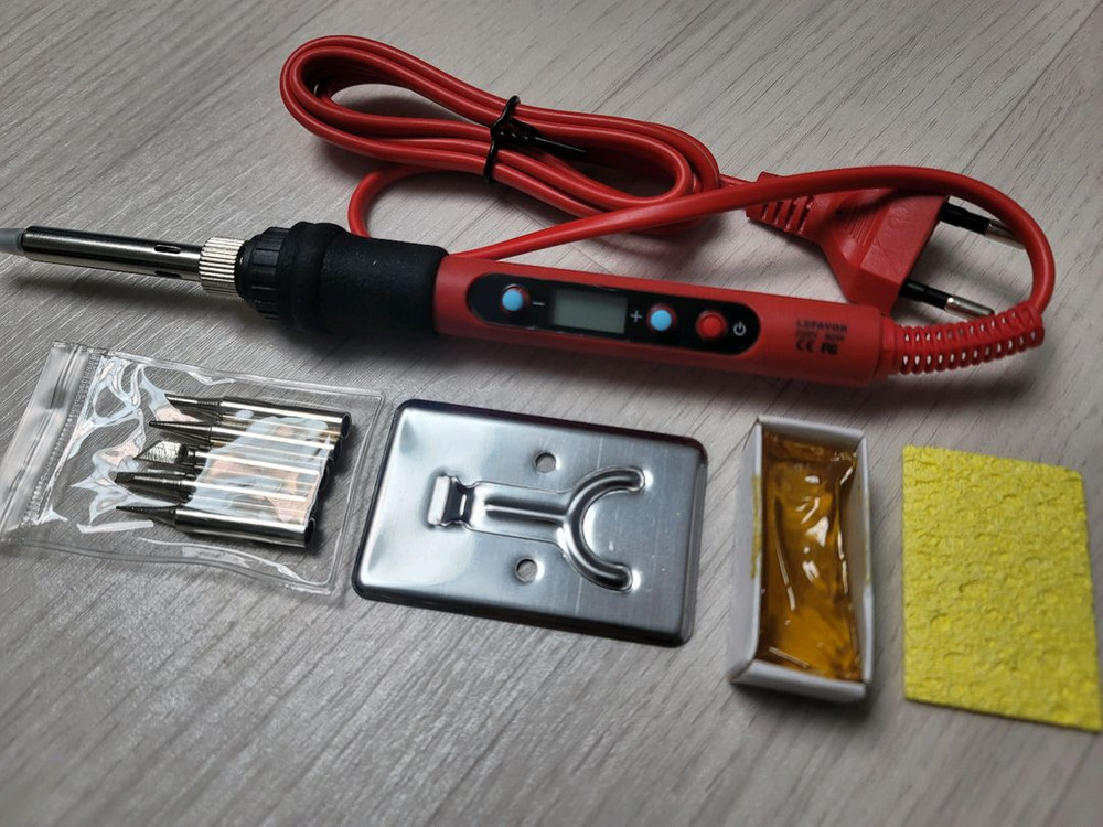 신형 80W 급 전기 납땜 인두기 온도조절 디지털 디스플레이 인두 용접기 이미지