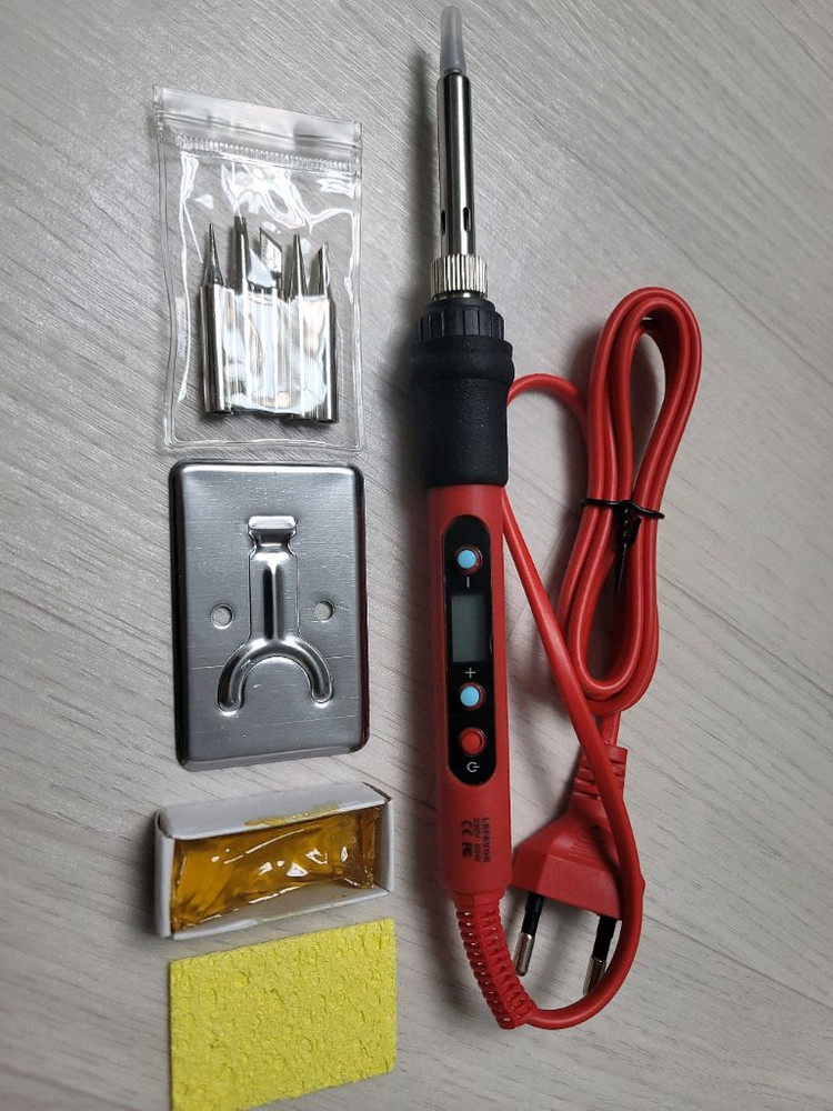 신형 80W 급 전기 납땜 인두기 온도조절 디지털 디스플레이 인두 용접기 이미지