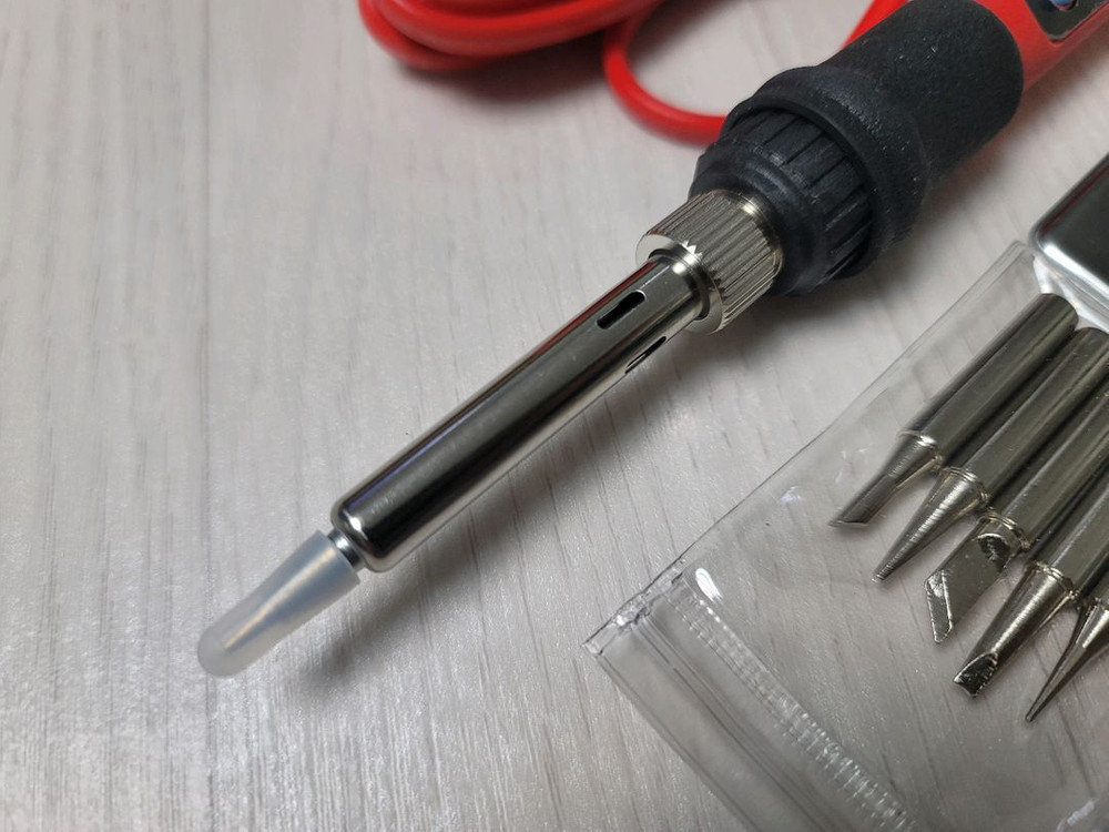 신형 80W 급 전기 납땜 인두기 온도조절 디지털 디스플레이 인두 용접기 이미지