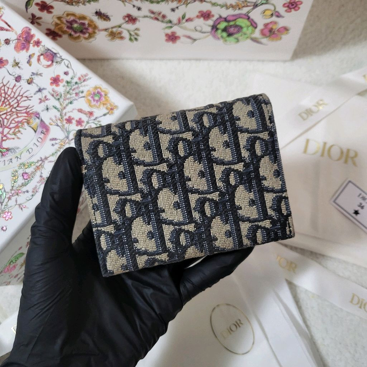 [풀구성] 디올 오블리크 새들 아코디언 카드지갑 이미지