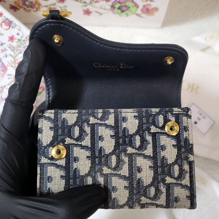 [풀구성] 디올 오블리크 새들 아코디언 카드지갑 이미지