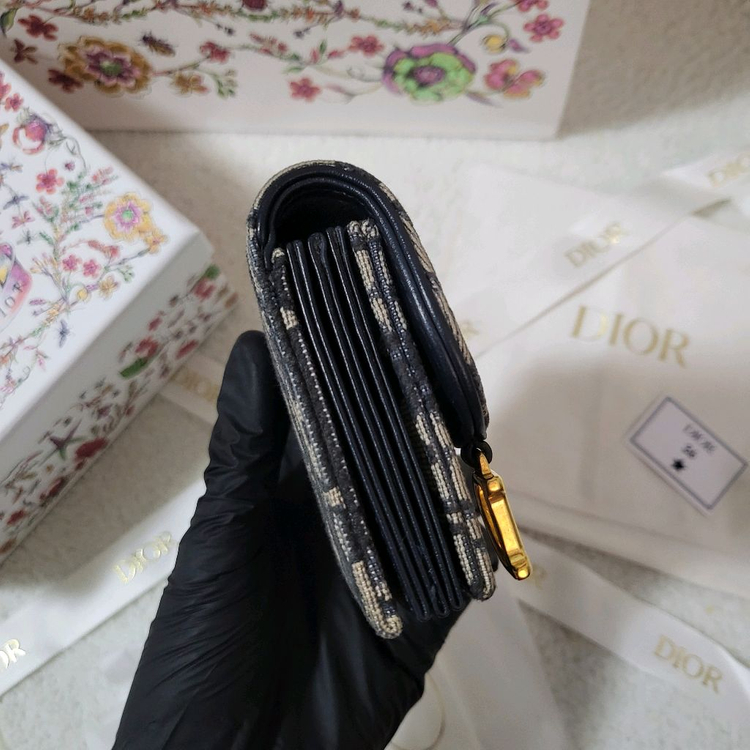 [풀구성] 디올 오블리크 새들 아코디언 카드지갑 이미지