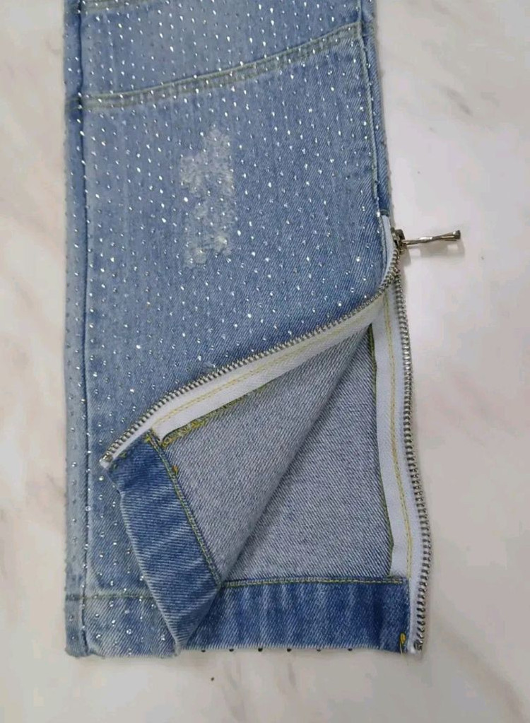 [최고급 남여공용] 발망 큐빅장식 데님 청바지 바지 팬츠 M 사이즈 (아미리 디스쿼어드2 크롬하츠 에디하디 머큐리) 이미지