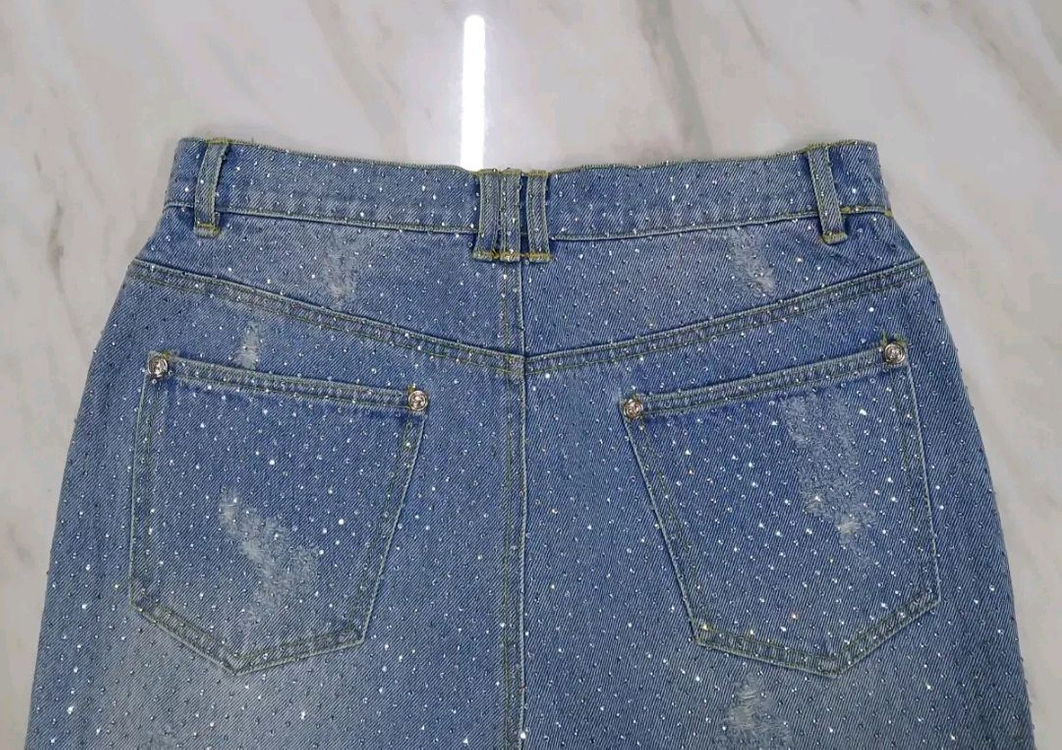 [최고급 남여공용] 발망 큐빅장식 데님 청바지 바지 팬츠 M 사이즈 (아미리 디스쿼어드2 크롬하츠 에디하디 머큐리) 이미지