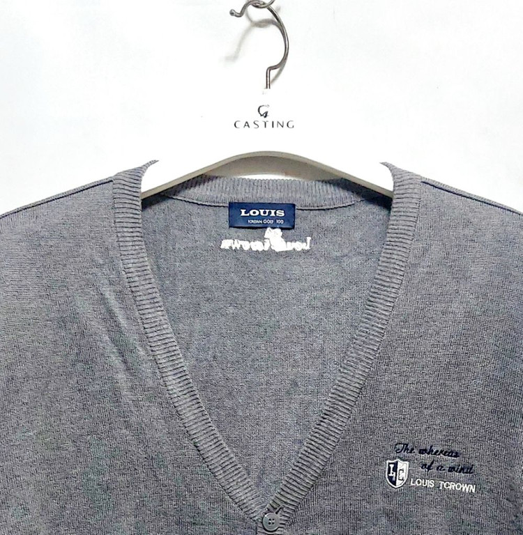 LOUIS TCROWN 남성골프가디건니트100/ 이미지