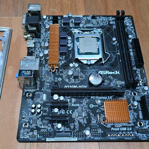 인텔 i5-7400 CPU ASRock 메인보드 H110M-HDV 이미지