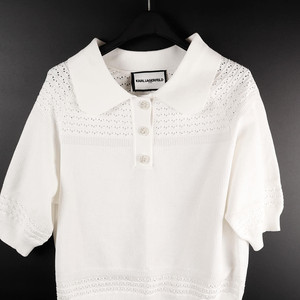 칼라거펠트 반팔 니트 이미지