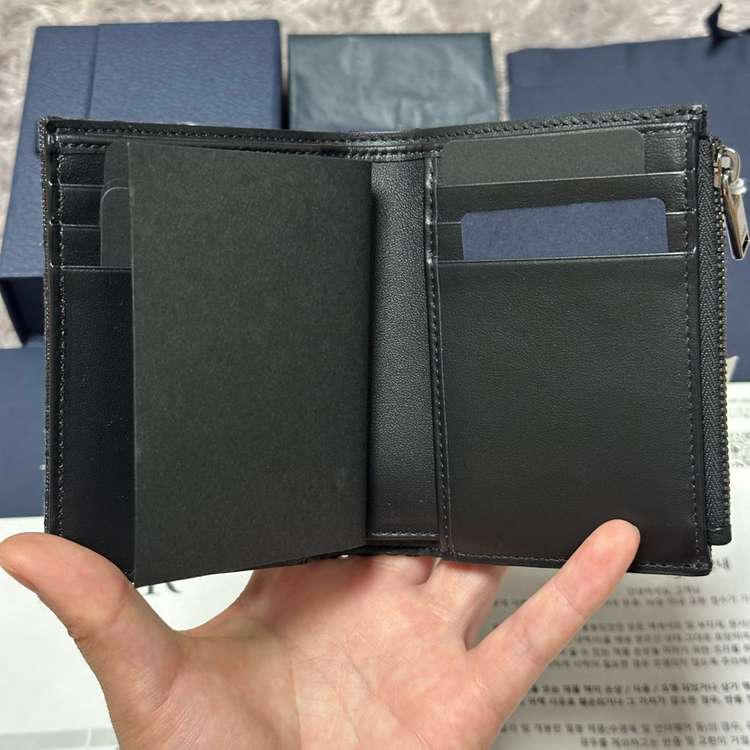 [미사용/새상품] 디올 오블리크 버티컬 컴팩트 반지갑 신형 이미지