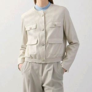 쉬즈미스 에코 레더 가죽 트위드 자켓 이미지