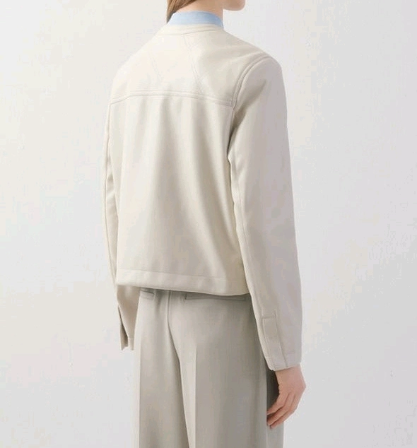 쉬즈미스 에코 레더 가죽 트위드 자켓 이미지