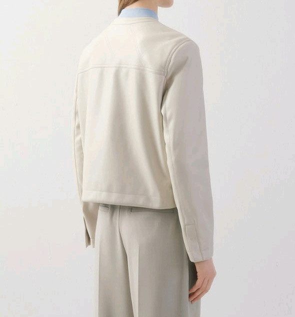 쉬즈미스 에코 레더 가죽 트위드 자켓 이미지