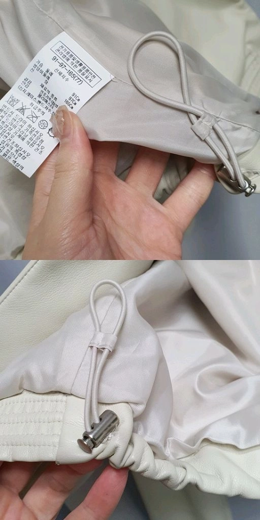 쉬즈미스 에코 레더 가죽 트위드 자켓 이미지