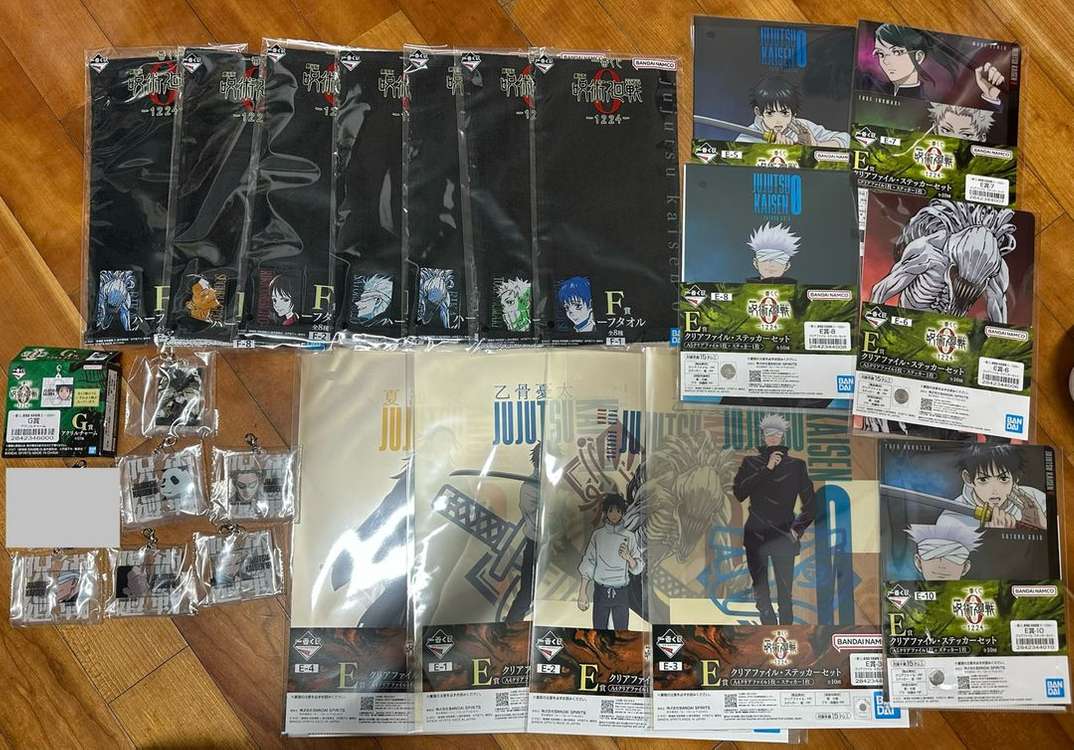 제일복권 주술회전 라스트원 히구루마 리카 유타 고죠 키라라 마키 유키 쵸소우 굿즈 이미지