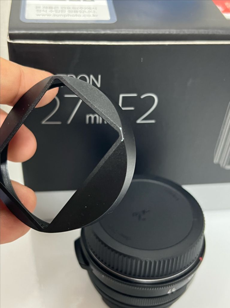 스퀘어후드 보이그랜더 27mm 18mm F2 F2.8 X마운트 렌즈 후드 블랙 이미지