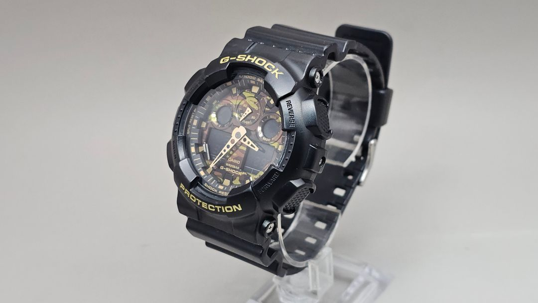 카시오 지샥 GA-100CF 카모 그린 이미지