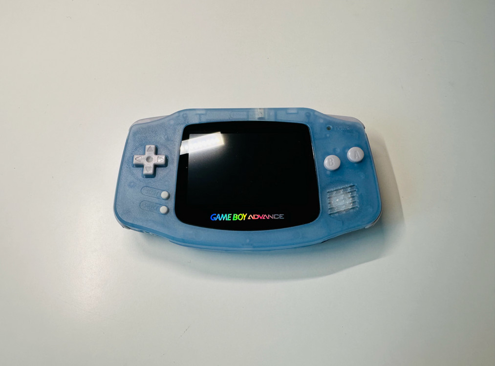 닌텐도 GBA 게임보이 어드밴스 밀키블루 IPS 백라이트 박스셋 판매 이미지