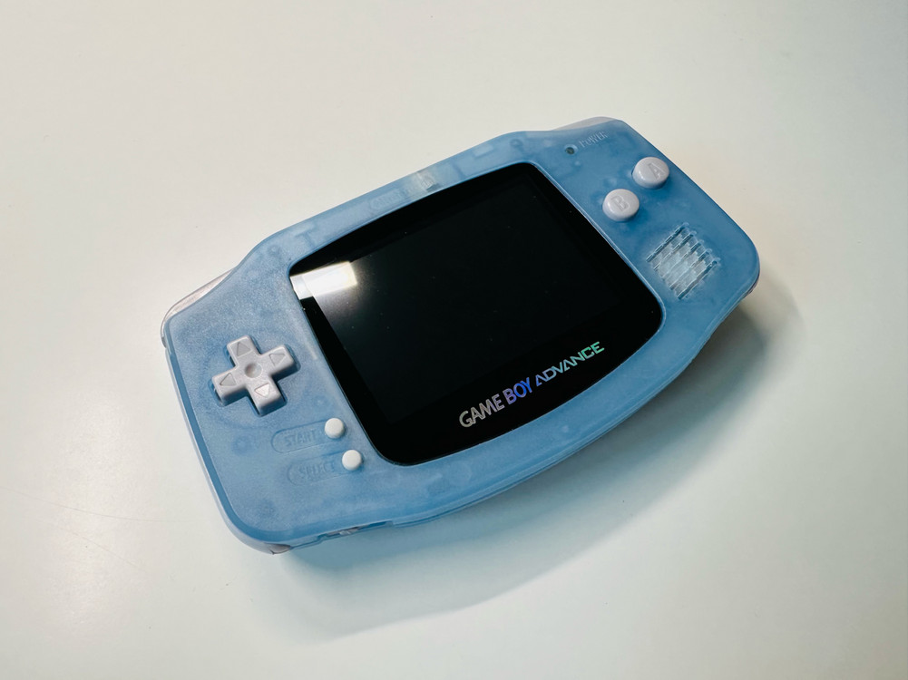 닌텐도 GBA 게임보이 어드밴스 밀키블루 IPS 백라이트 박스셋 판매 이미지