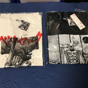 유니클로 ut 만화 베르세르크 콜라보 반팔 티셔츠 2종 L 사이즈 미사용 새상품 이미지