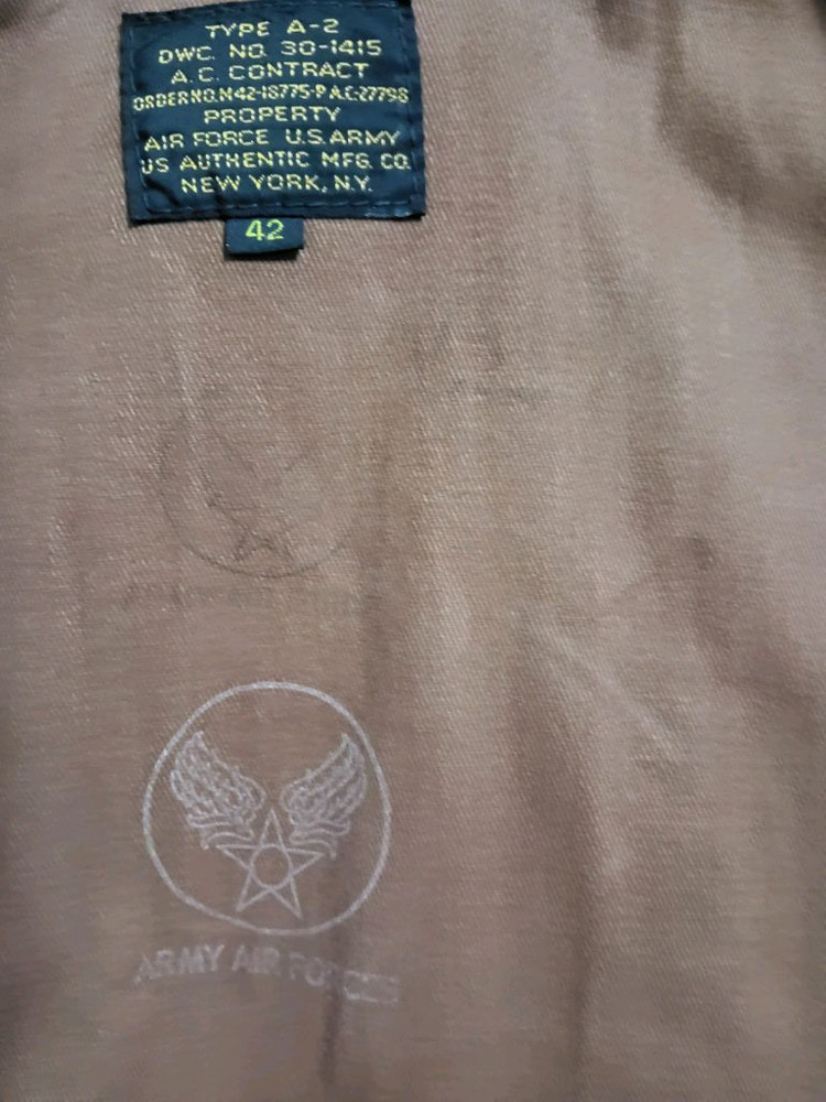 US AUTHENTIC MFG A-2 가죽자켓 이미지
