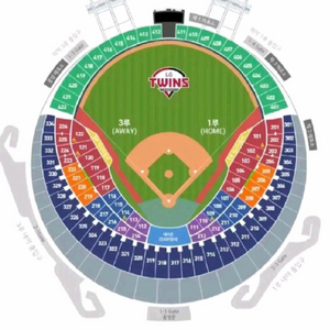 4월22일 수요일 한화 엘지 3루 블루석 2연석 이미지