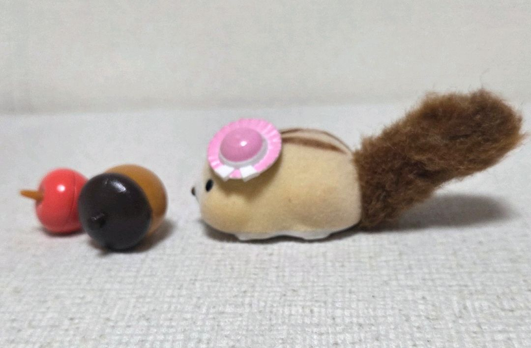 [장난감] 데굴데굴 다람이 친구(크림) + 불빛키링 덤 이미지