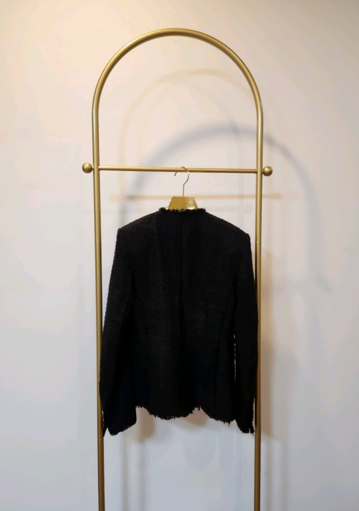 택 있는 새상품) 자라 블랙 트위드 자켓 이미지