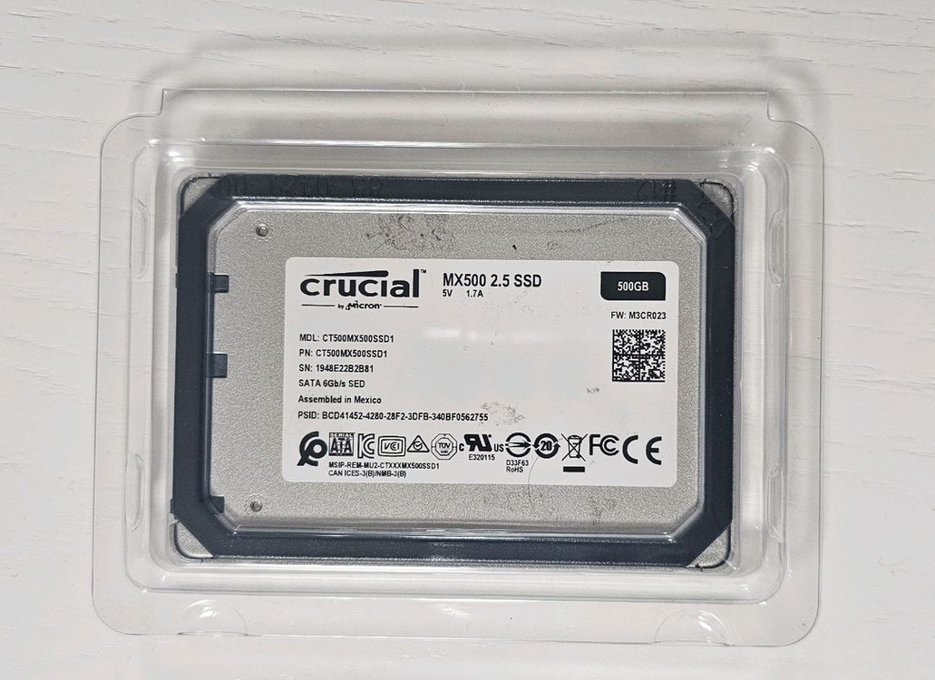 마이크론 MX500 SSD 500GB 단품 이미지