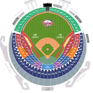 4/22(수) LG트윈스 vs 한화이글스 3루 네이비 야구티켓 이미지